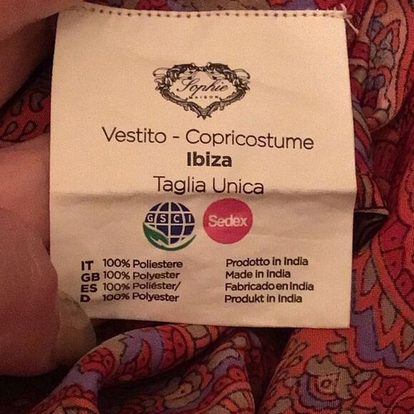 Sophie Maison Bohemian Summer Paisley Maxi Dress in Red and Blue - Picture 7 of 8